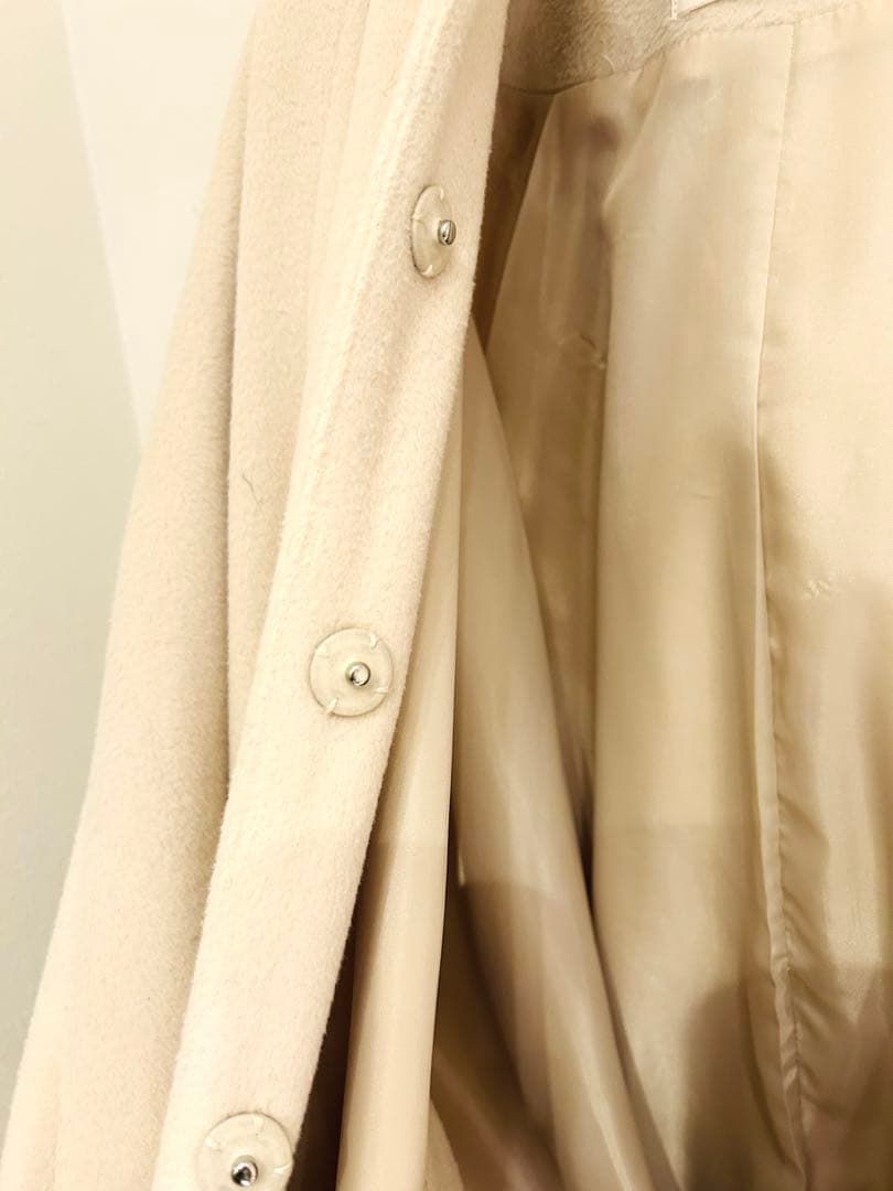  PARTY フードファーケープコート オフホワイト