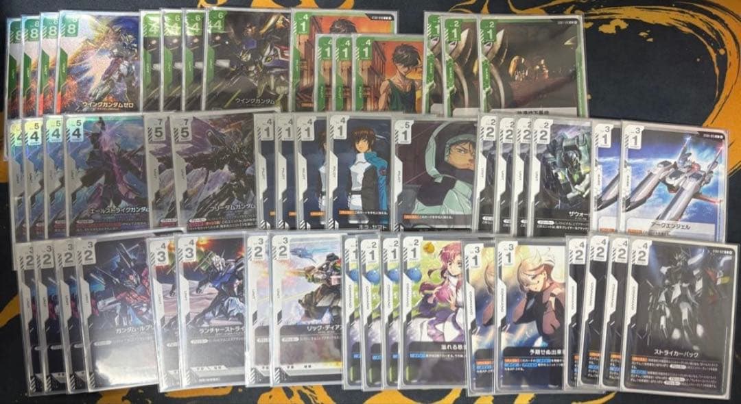 ガンダムカード 緑白ウイング 構築済み デッキ、デッキパーツ
