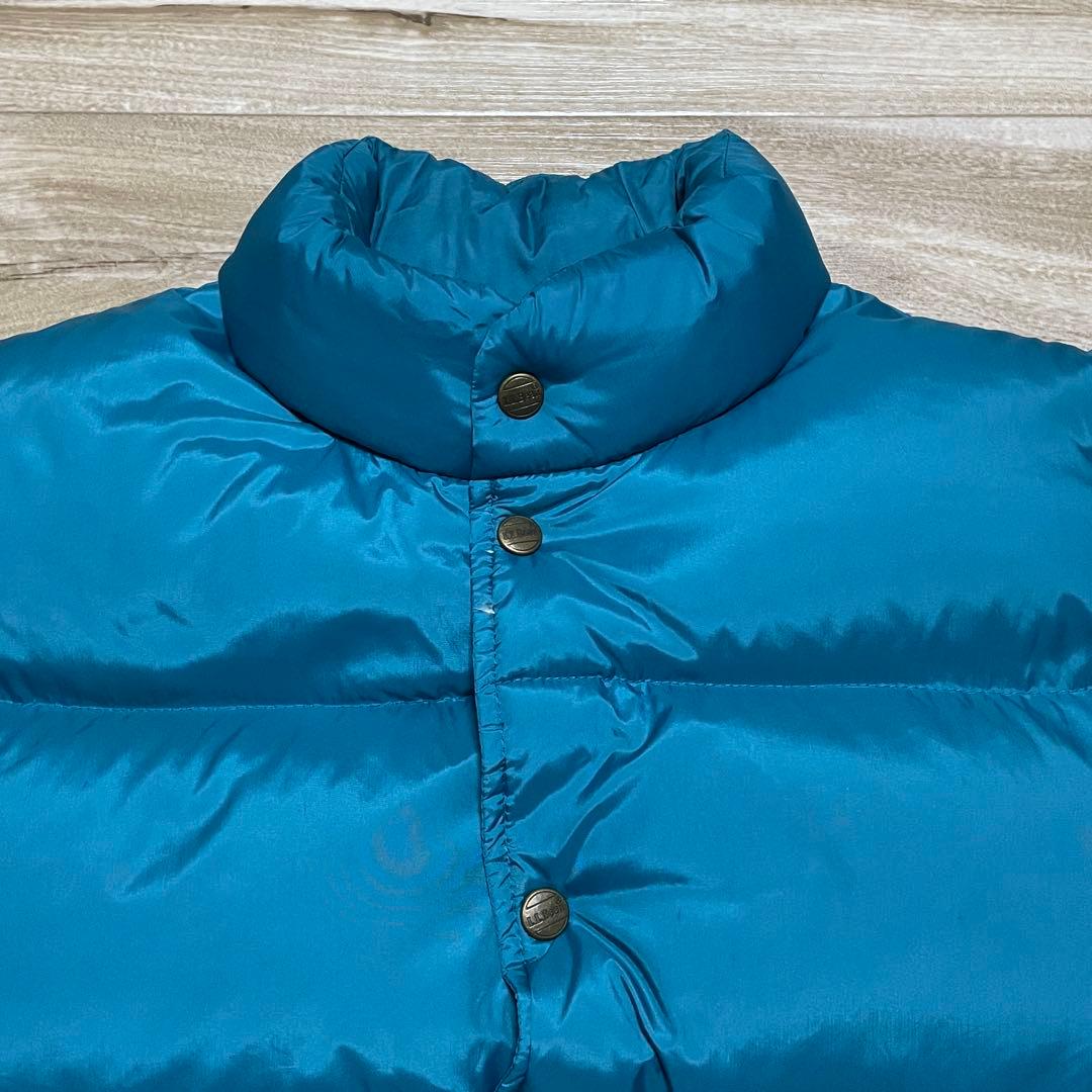 80s 90s L.L.Bean ダウン ベスト 水色 レアカラー メンズ