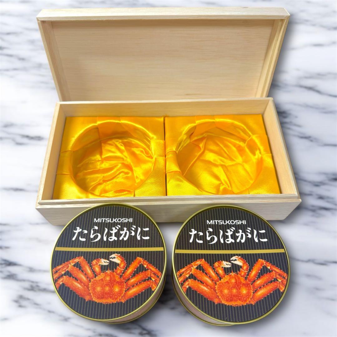三越 たらばがに缶詰 木箱入り 年末年始にどうぞ 高級蟹