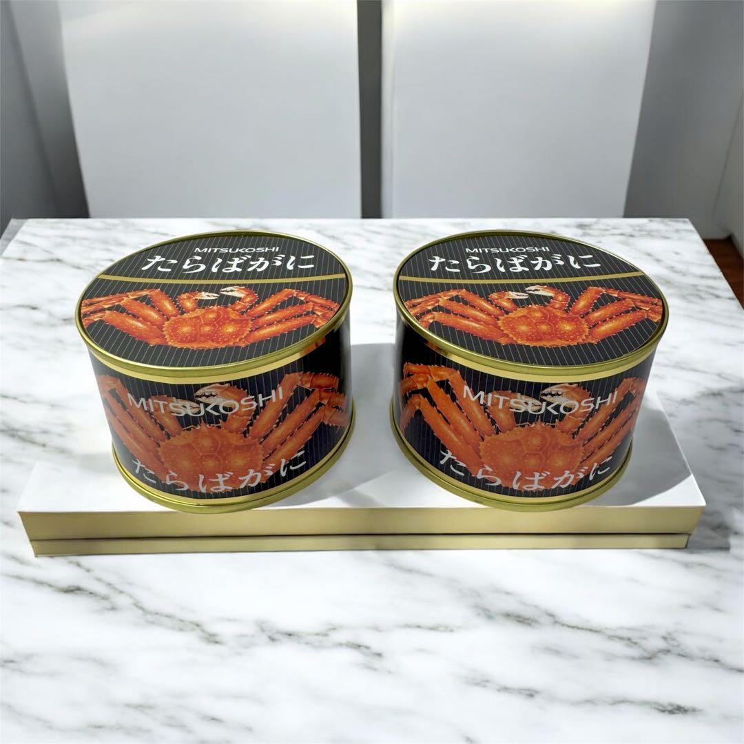 三越 たらばがに缶詰 木箱入り 年末年始にどうぞ 高級蟹