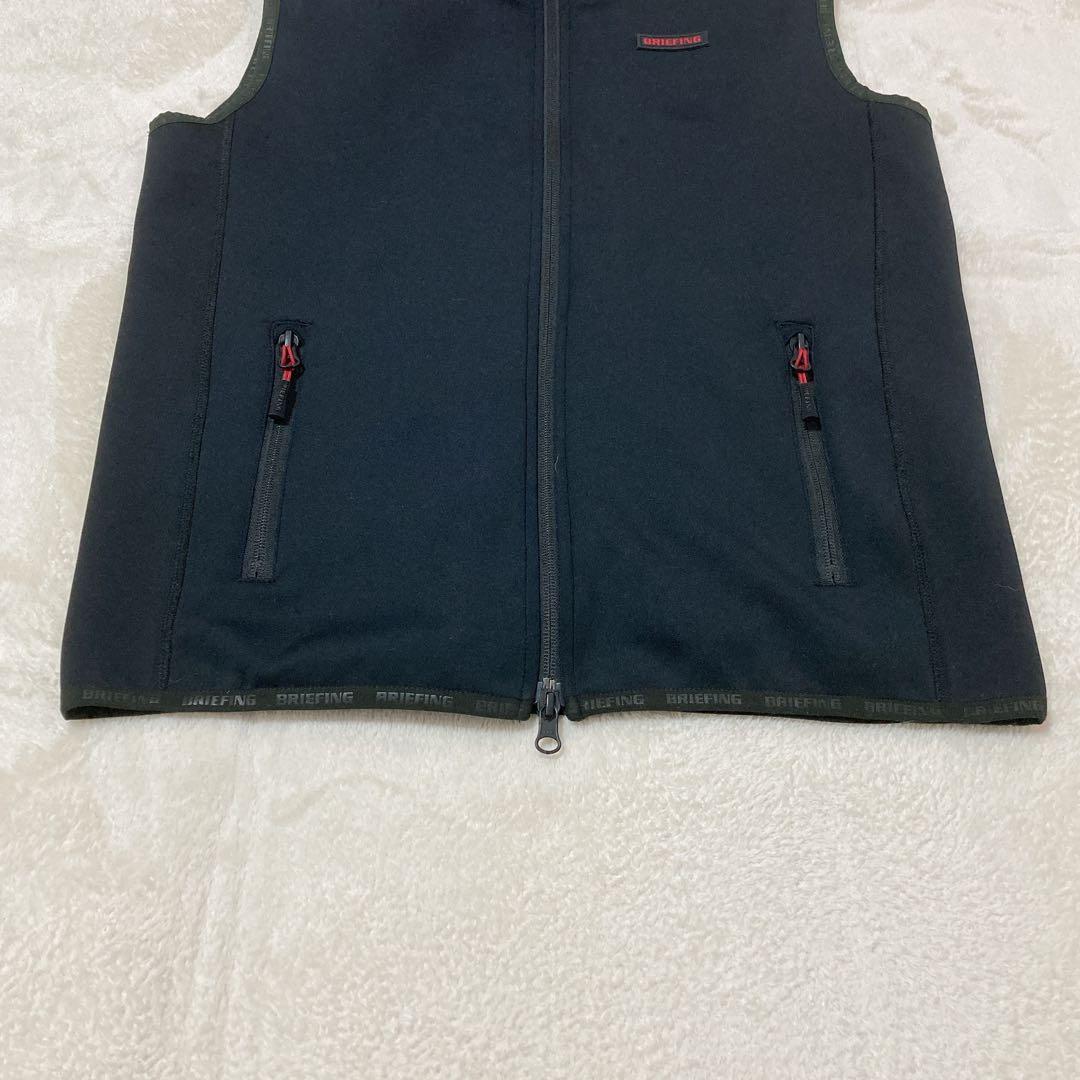 【美品】BRIEFING GOLF ジップアップベスト ストレッチ 3Dロゴ M