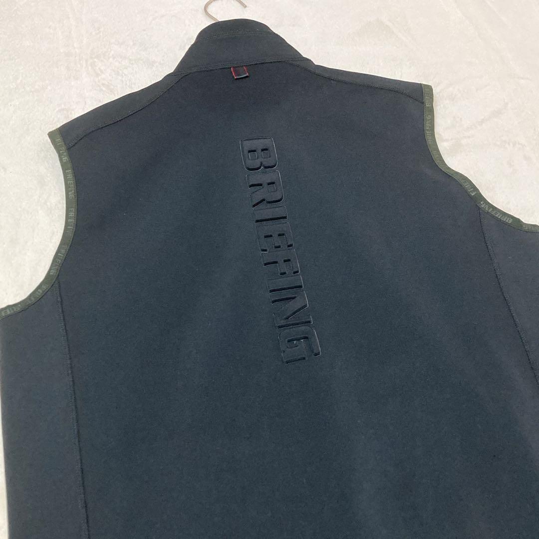 【美品】BRIEFING GOLF ジップアップベスト ストレッチ 3Dロゴ M