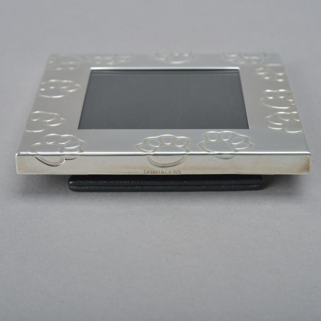 ティファニー SV925 フォトフレーム スクエア ペット 肉球 保存袋/箱付き