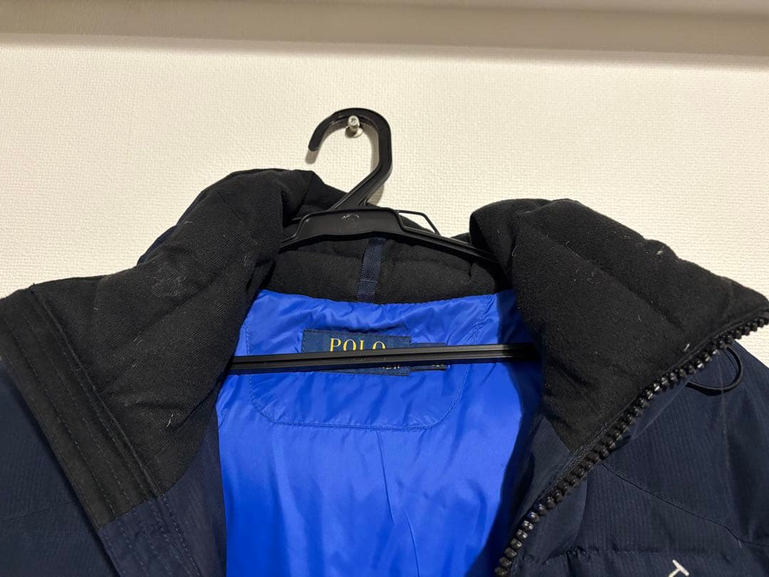 ポロ・ラルフ・ローレン フード付きダウンジャケット ネイビー　XS