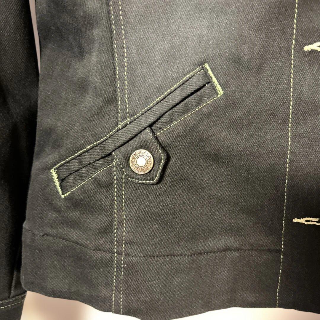 A-177)DOLCE & GABBANA ブラックデニムジャケット