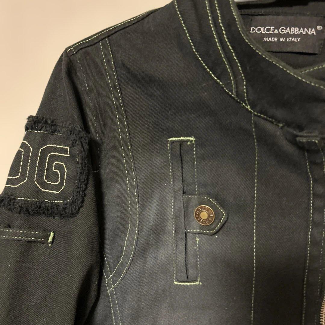 A-177)DOLCE & GABBANA ブラックデニムジャケット