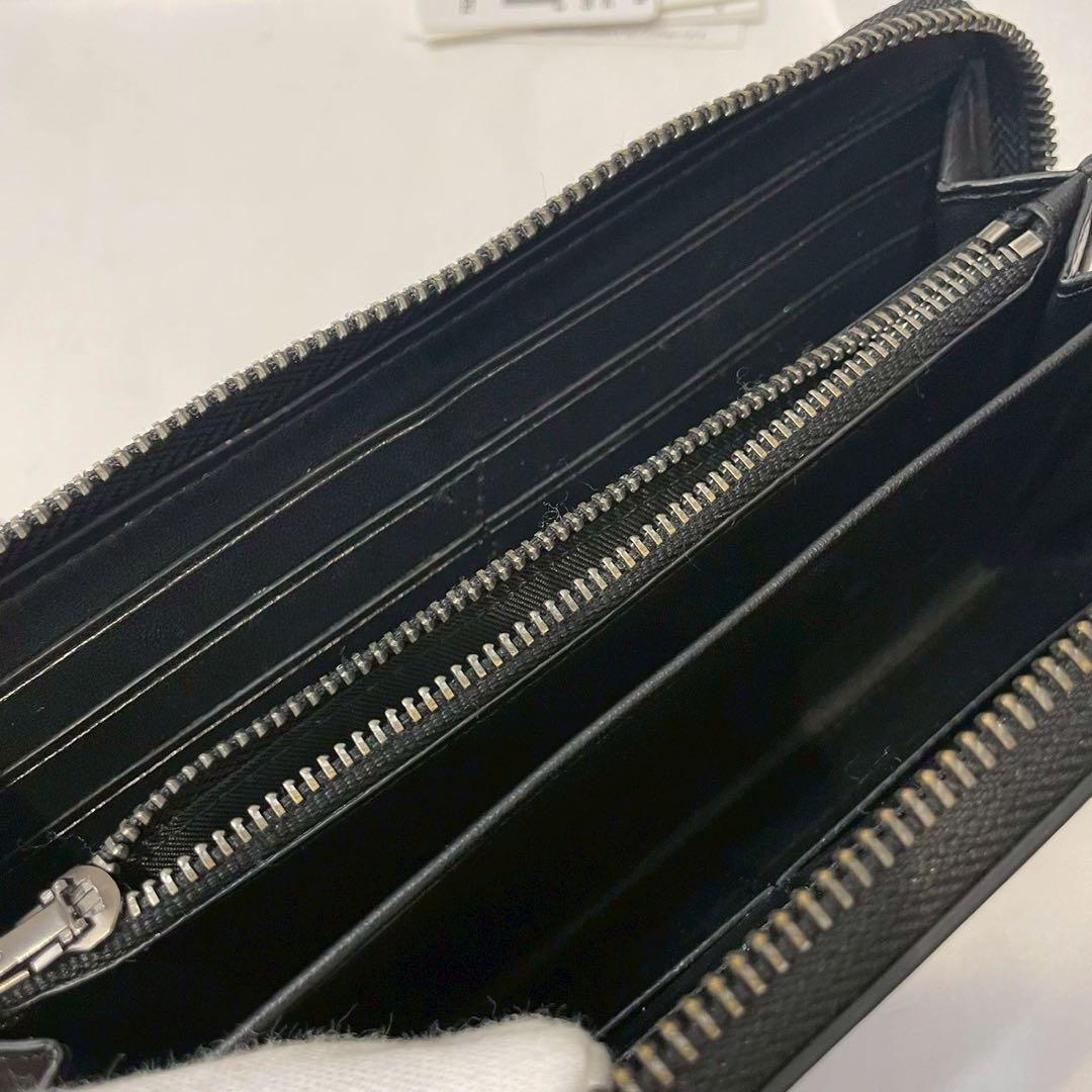 COACH/コーチ/長財布/ラウンドファスナー/レザー/ブラック/未使用/タグ付