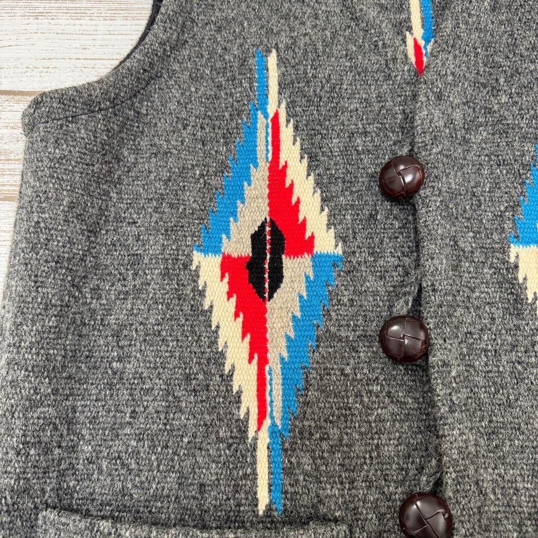 【美品】オルテガ チマヨ ベスト ポケット付き グレー 38サイズ 定番デザイン