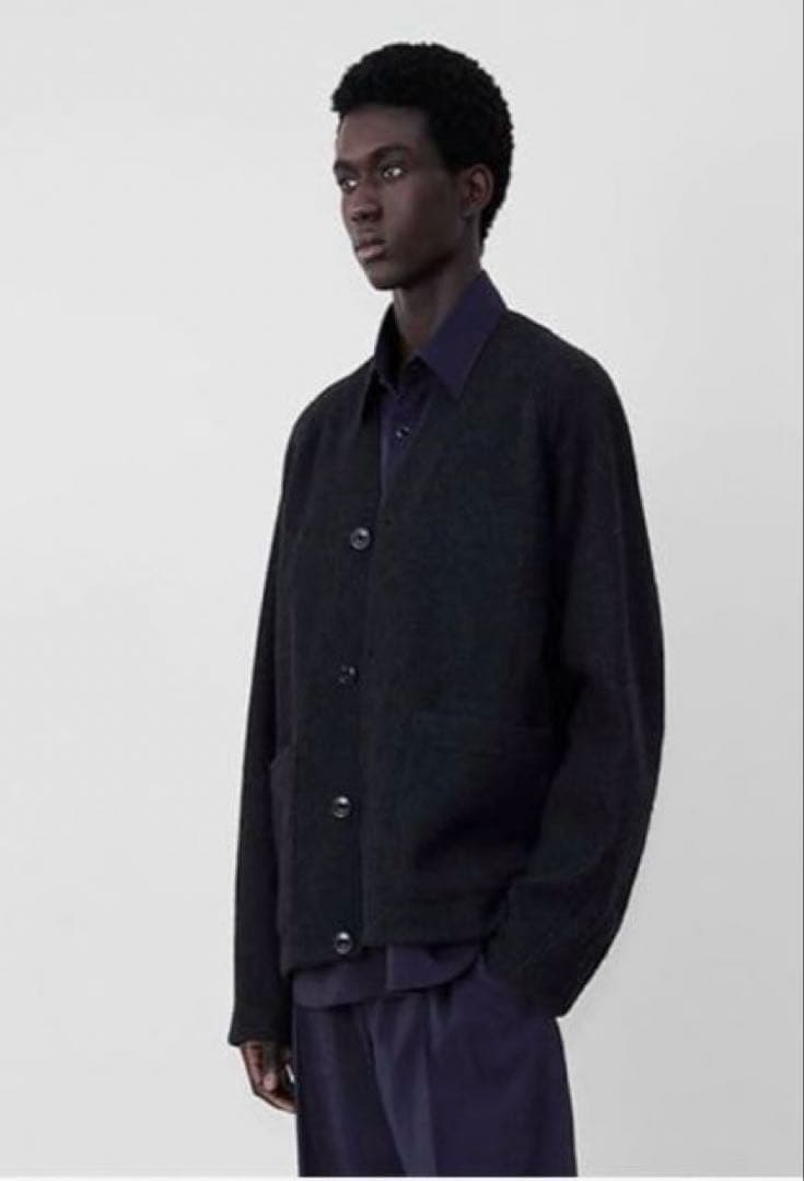 新品　Lemaire ルメール アルパカ　ノーカラージャケット カーディガン