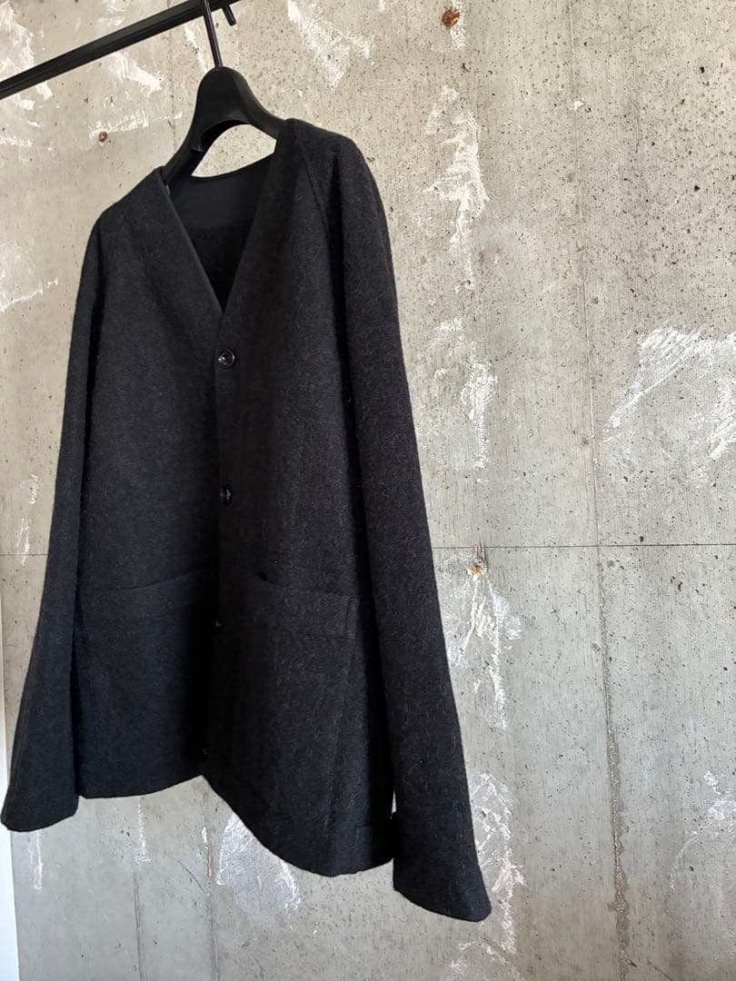 新品　Lemaire ルメール アルパカ　ノーカラージャケット カーディガン