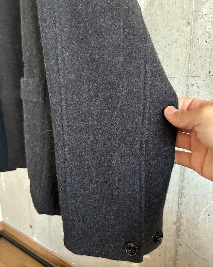 新品　Lemaire ルメール アルパカ　ノーカラージャケット カーディガン