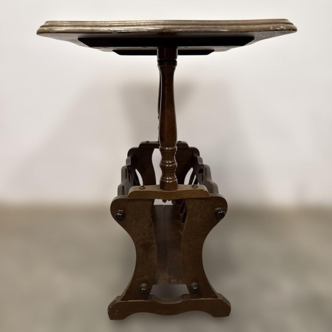 ヴィンテージ　サイドテーブル　マガジンラック付き