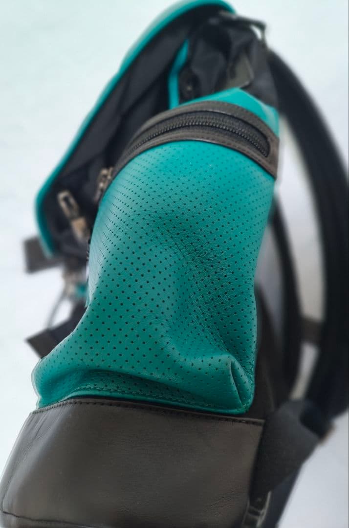 【値下げ】COACH ターコイズ レザー リュック・バックパック