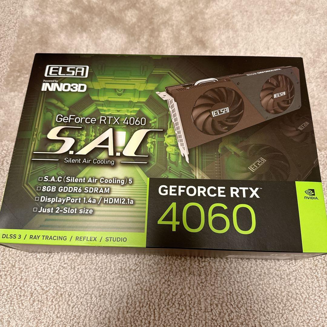 グラフィックボード・グラボ・ビデオカード NVIDIA ELSA GeForce RTX4060 8GB