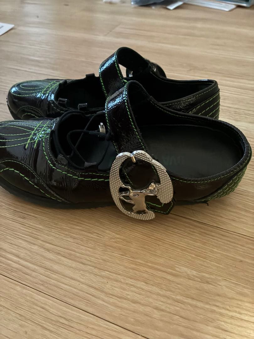 chopova lowena ローファー　ブラウングリーン