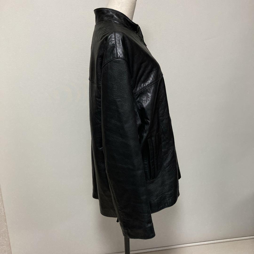 【希少美品】オンワード樫山　ラムレザージャケット　羊革100%　大きいサイズ