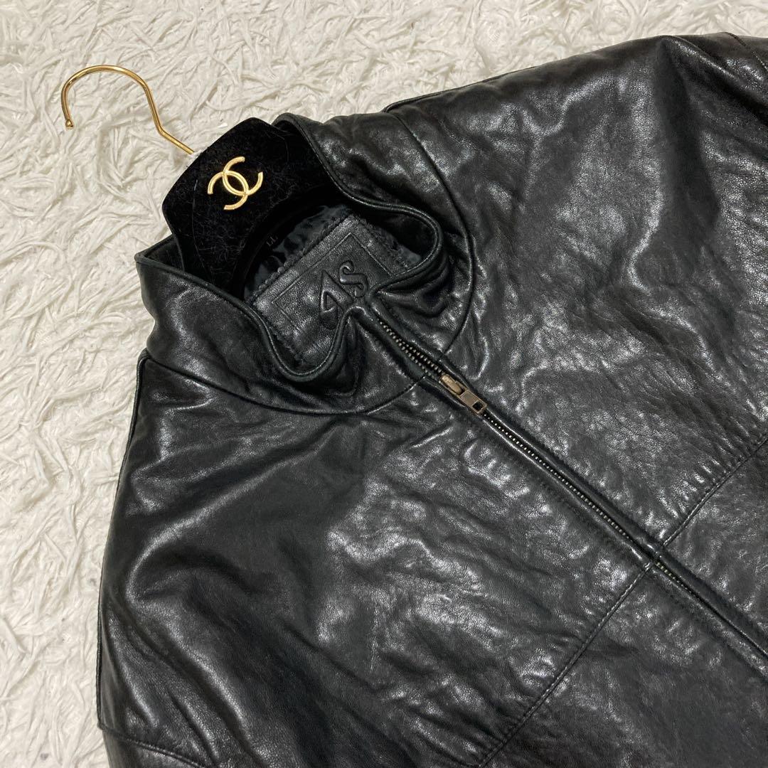 【希少美品】オンワード樫山　ラムレザージャケット　羊革100%　大きいサイズ