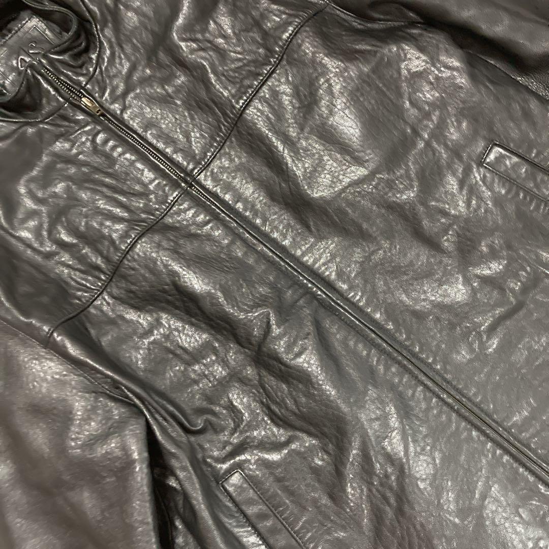 【希少美品】オンワード樫山　ラムレザージャケット　羊革100%　大きいサイズ