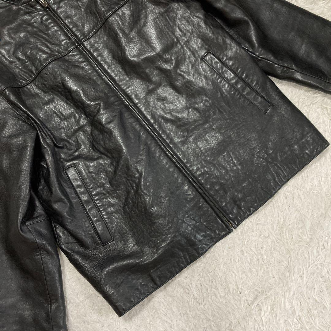 【希少美品】オンワード樫山　ラムレザージャケット　羊革100%　大きいサイズ