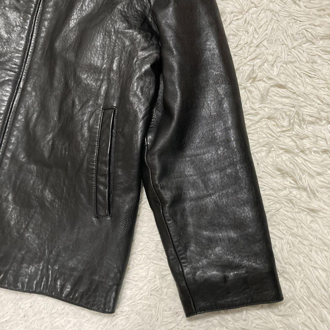 【希少美品】オンワード樫山　ラムレザージャケット　羊革100%　大きいサイズ