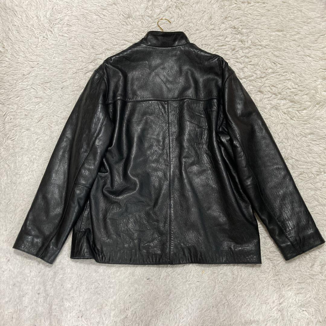 【希少美品】オンワード樫山　ラムレザージャケット　羊革100%　大きいサイズ