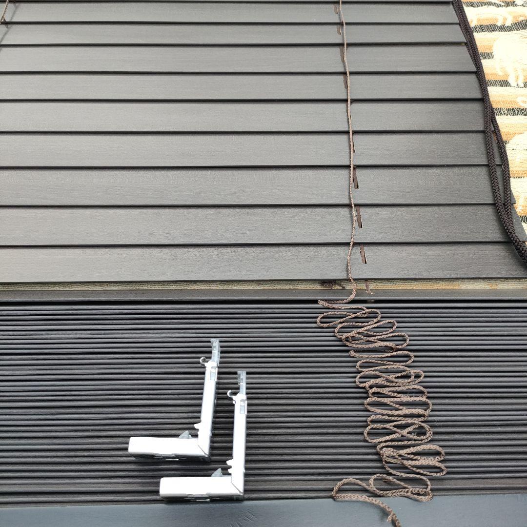 【ひら】トーソーブラインド ベネウッドTOSOダークブラウン 2枚セット