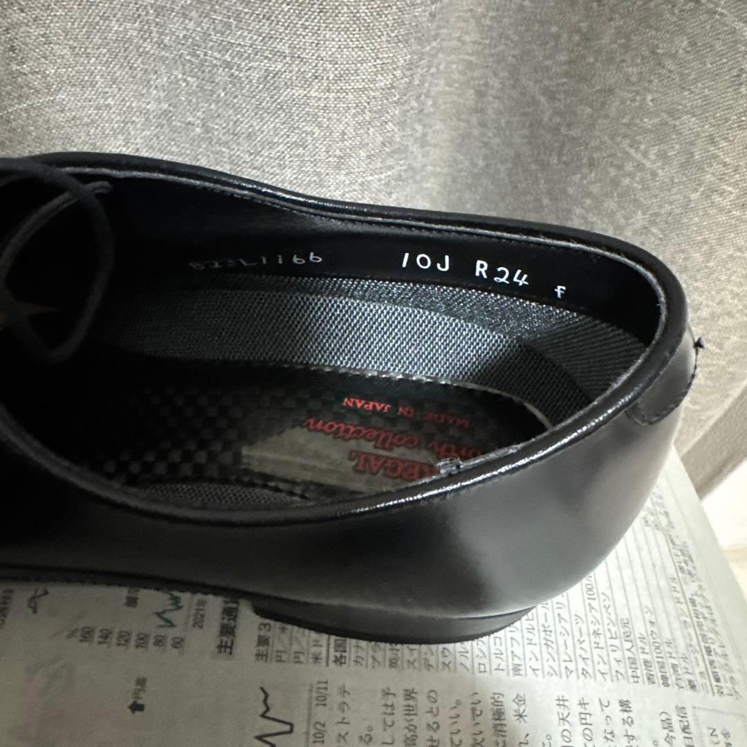 REGALリーガル 10JR BLKストレートチップ　 内羽根ビジネスシューズ