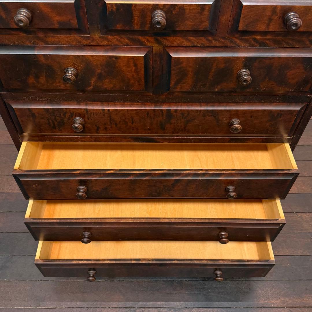 H110K58 北海道民芸家具 6段チェスト 樺材 無垢材