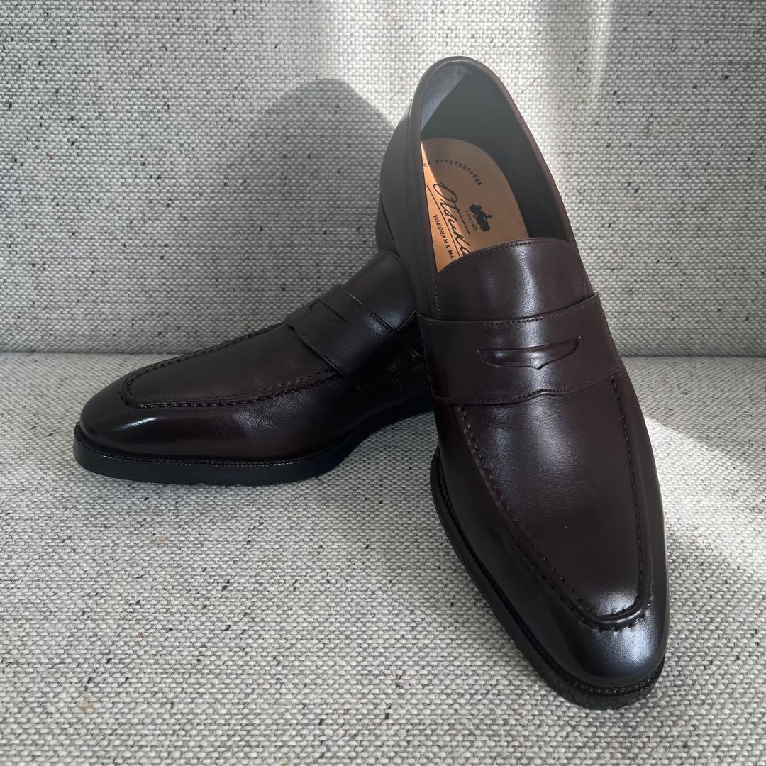 未使用　大塚製靴　レザー　ローファー　26㎝　3E ダークブラウン