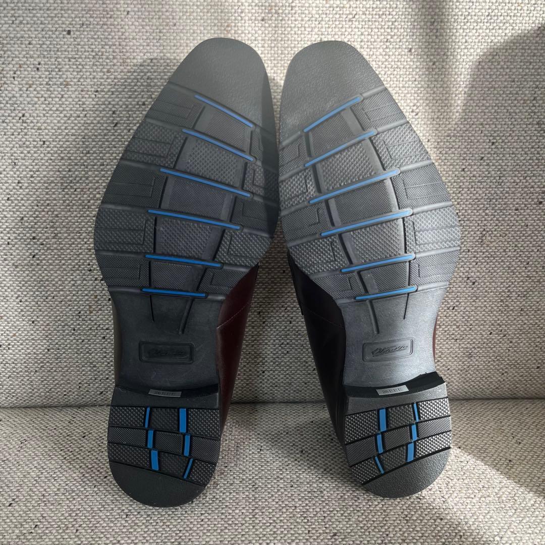 未使用　大塚製靴　レザー　ローファー　26㎝　3E ダークブラウン