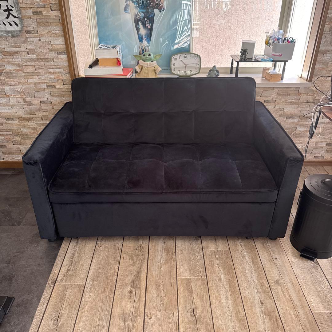 NOCE ノーチェ　ブラック ソファベッド ファブリック　お値下げ相談可能！
