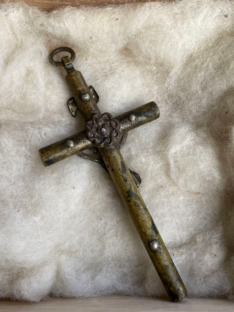 ★本物★南ヨーロッパ➕INRl➕ロザリオ/時代物/十字架/ネックレス/キリスト