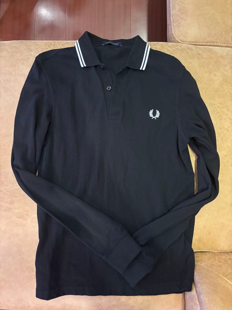 フレッドペリー 長袖ポロシャツ 黒