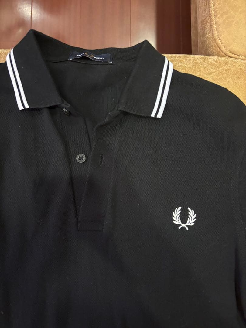 フレッドペリー 長袖ポロシャツ 黒