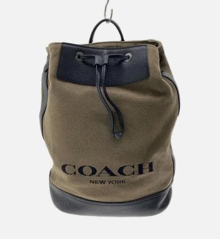COACH ドローストリングバッグ オリーブグリーン