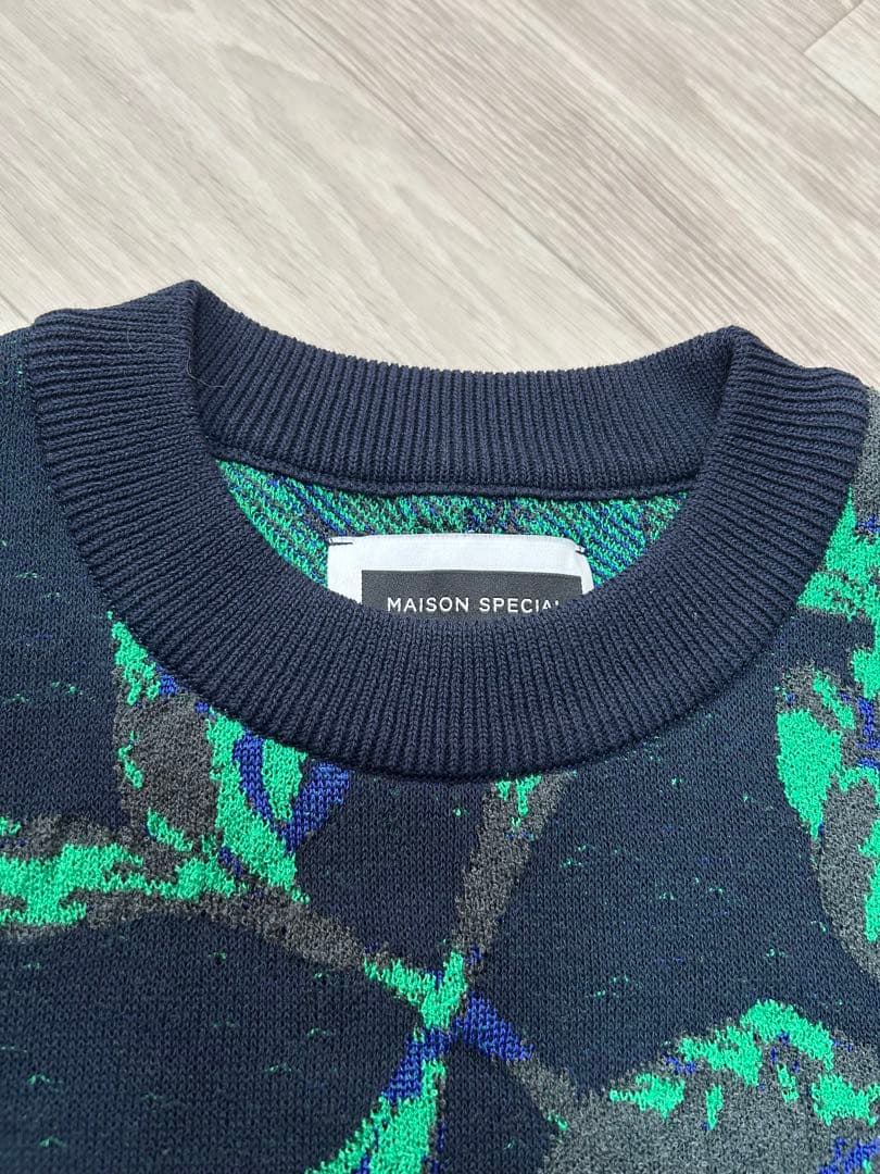 MAISON SPECIAL フラワージャガードニット 02