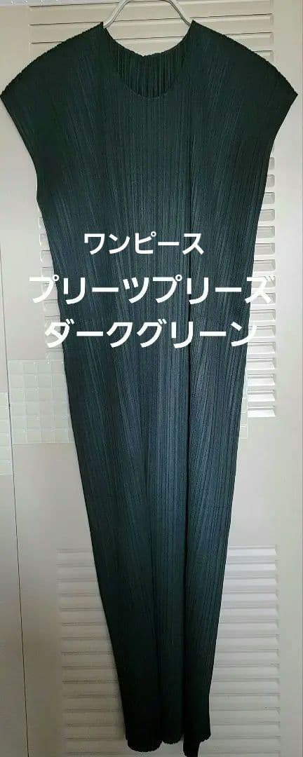 プリーツプリーズ　フレンチスリーブワンピース