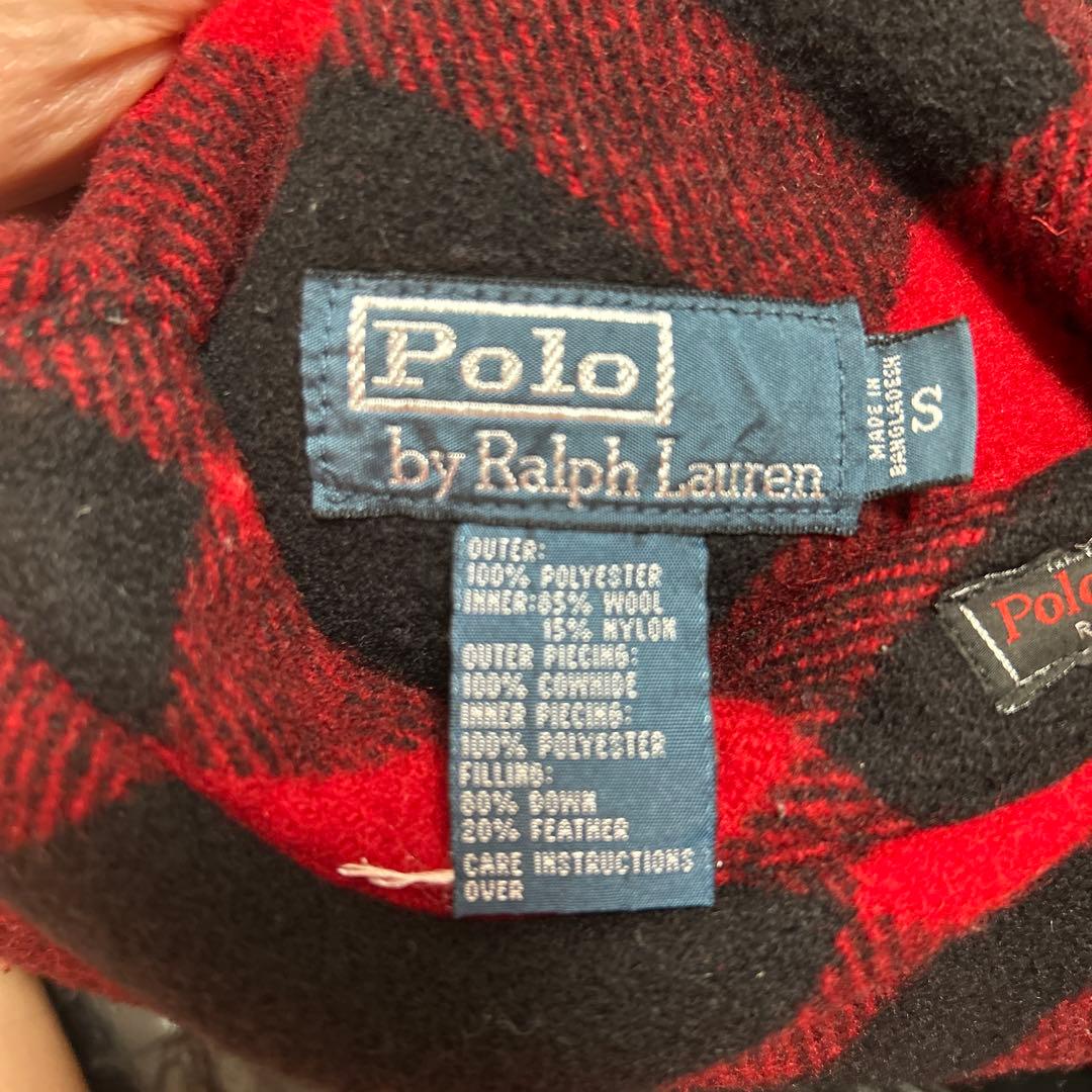 Polo Ralph Lauren ダウンベスト ブラック/レッドチェック