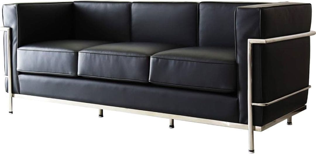 ル・コルビジェ リプロダクト ブラック LC2 3Pソファ