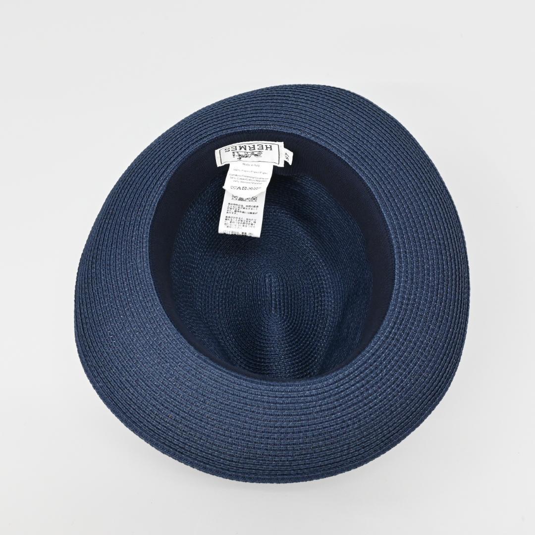 □ ■ 45808★夏 HERMES エルメス 帽子 中折れストローハット