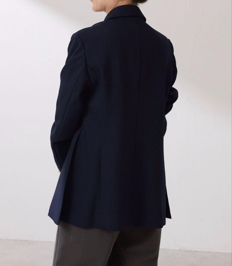 ネイビー ダブルテーラードジャケット