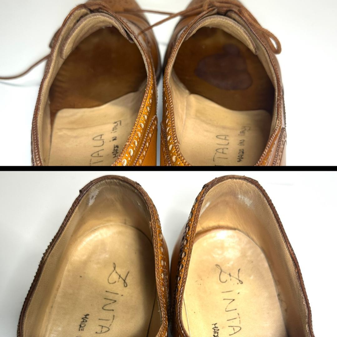 ZINTALA ジンターラ ストレートチップ ブラウン 7.5 ブラウン