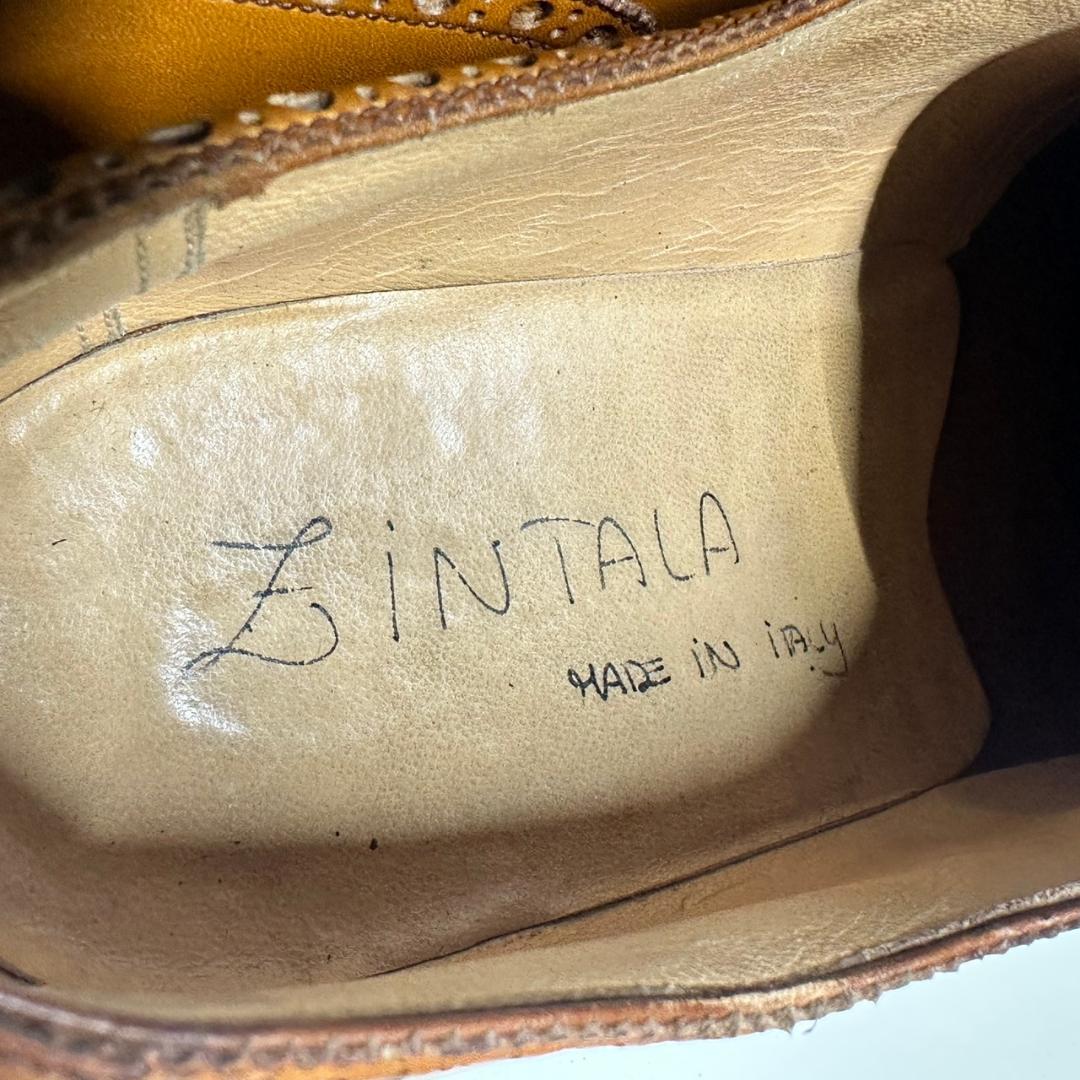 ZINTALA ジンターラ ストレートチップ ブラウン 7.5 ブラウン