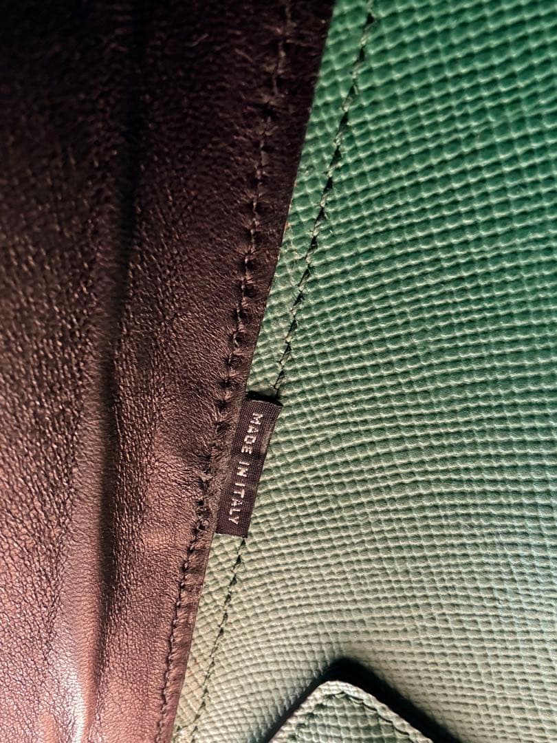 【PRADA】プラダ サフィアーノレザー トートバッグ グリーン