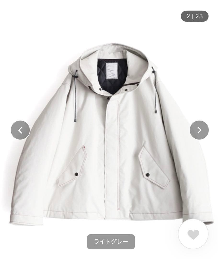 【希少】　shareef モッズコート　蜂ロゴ　グレー系