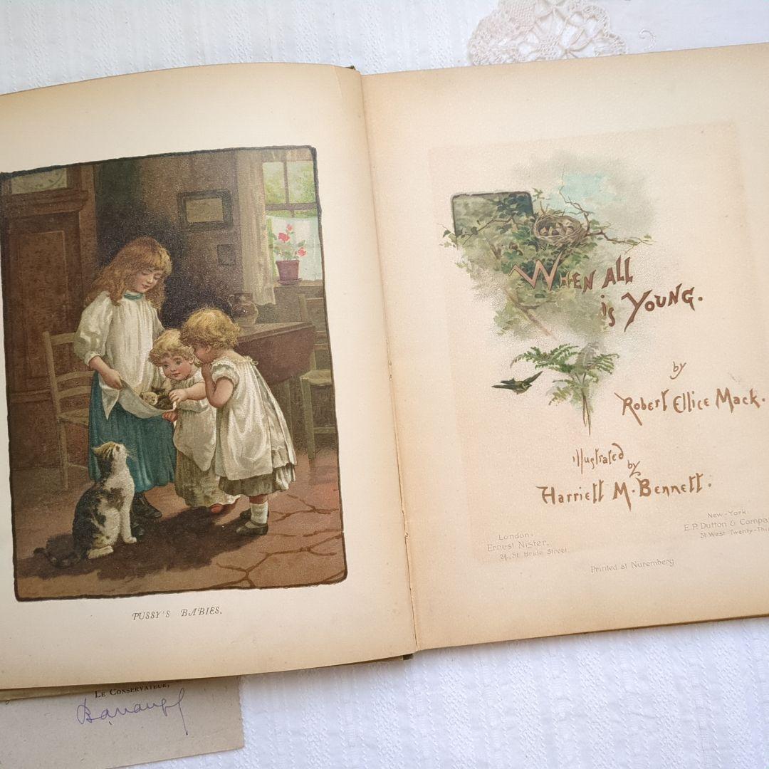 超稀少 1888年 アーネストニスター ハリエットベネット絵本 ヴィクトリアン