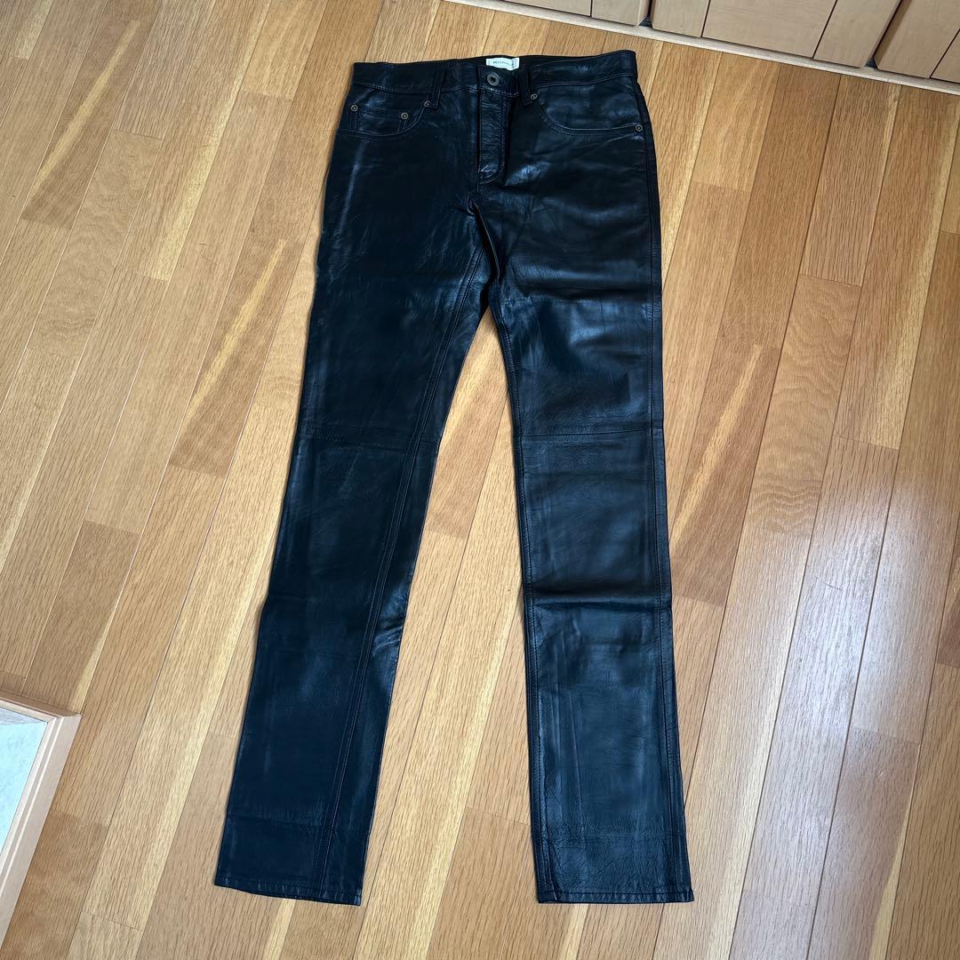 ヒステリックグラマー　羊革　ラム革　レザーパンツ　黒