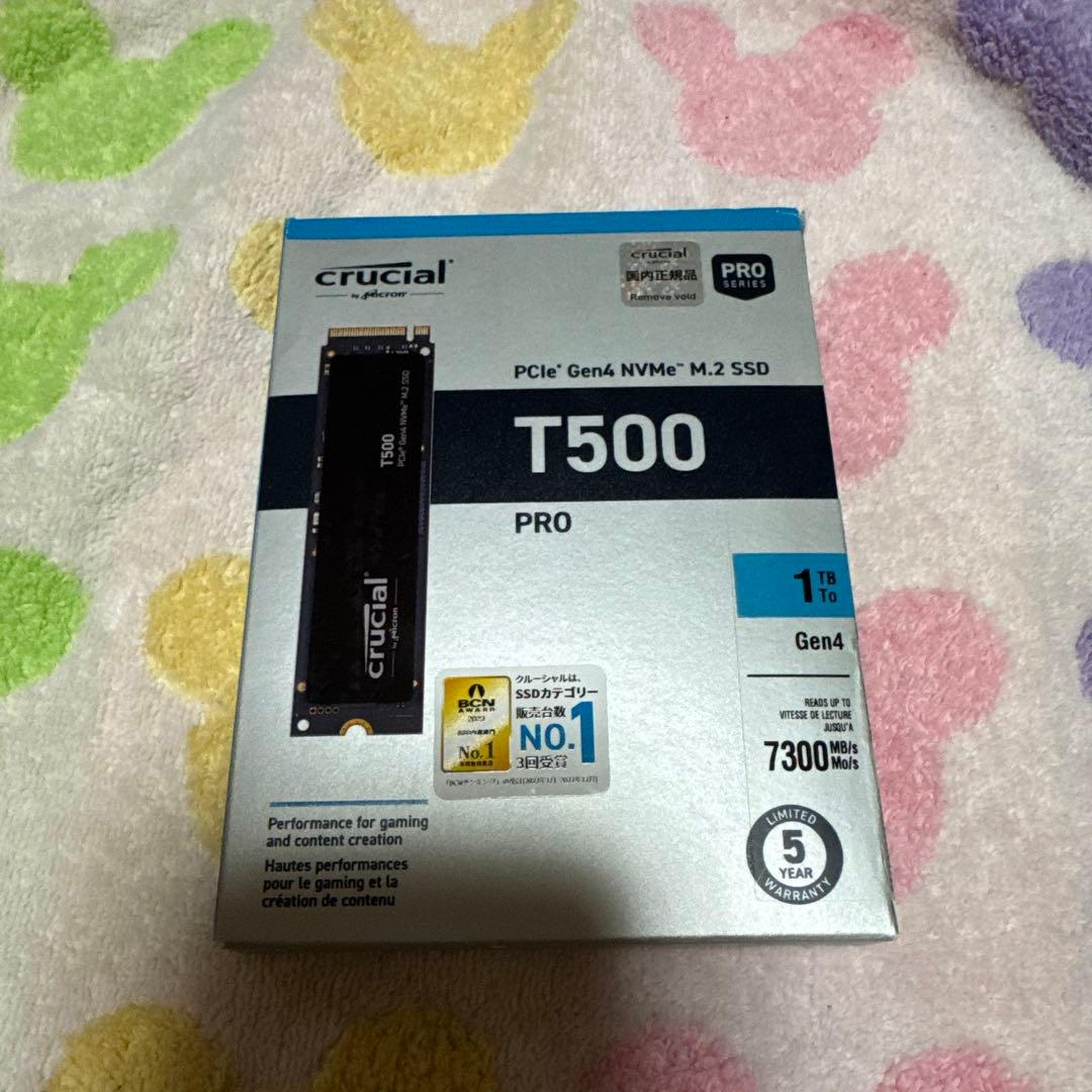 内蔵型SSD 1TB crucial PCle Gen4 NVMe M.2 SSD T500