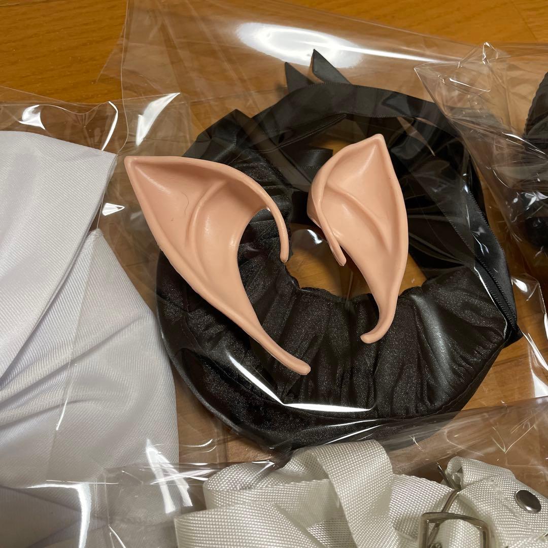 魔界ノりりむ コスプレ 衣装 靴 ウィッグ 耳 等のフルセット